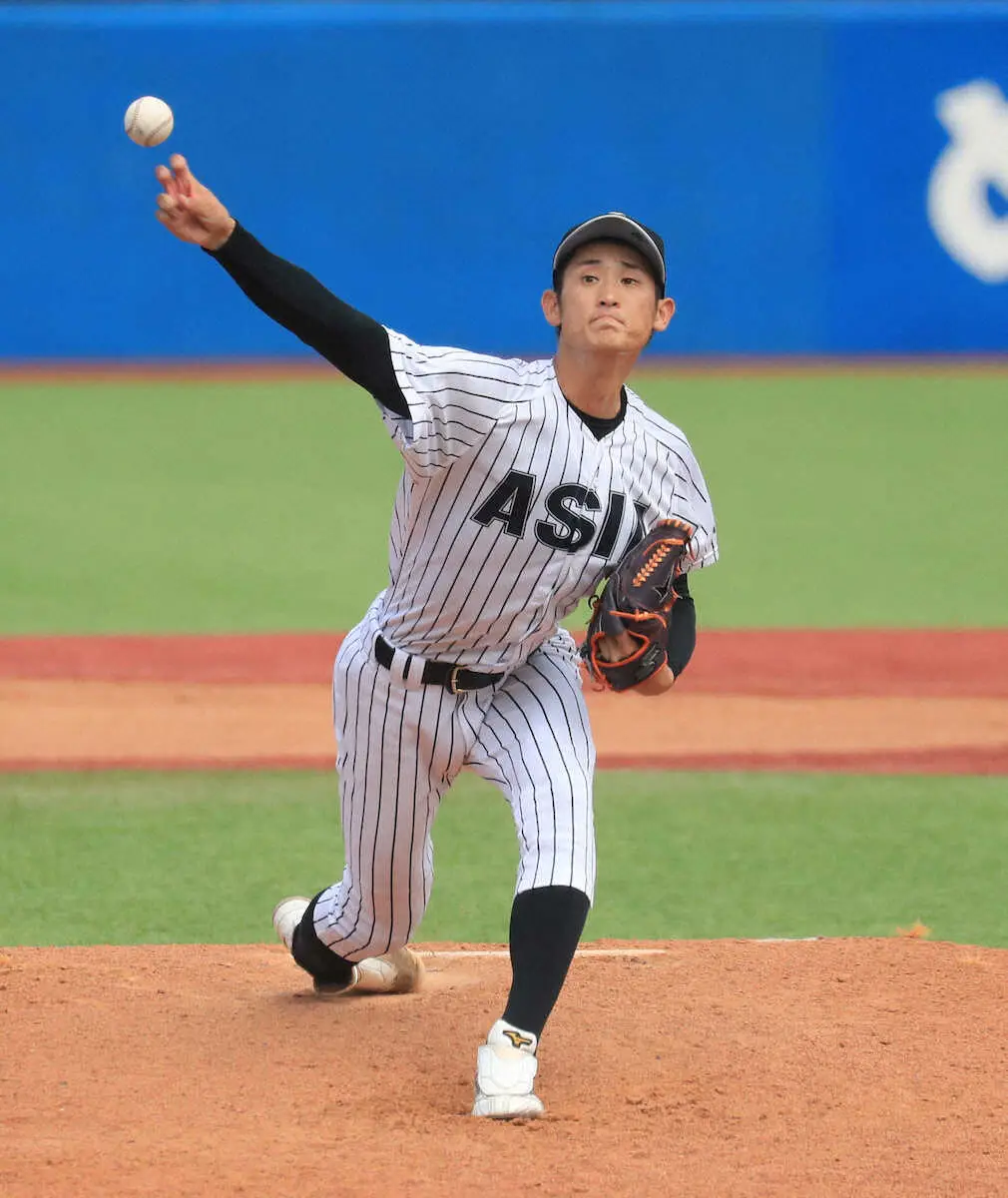 【画像・写真】亜大・草加　エースの自覚2勝　3回までに4安打2失点も4回以降修正