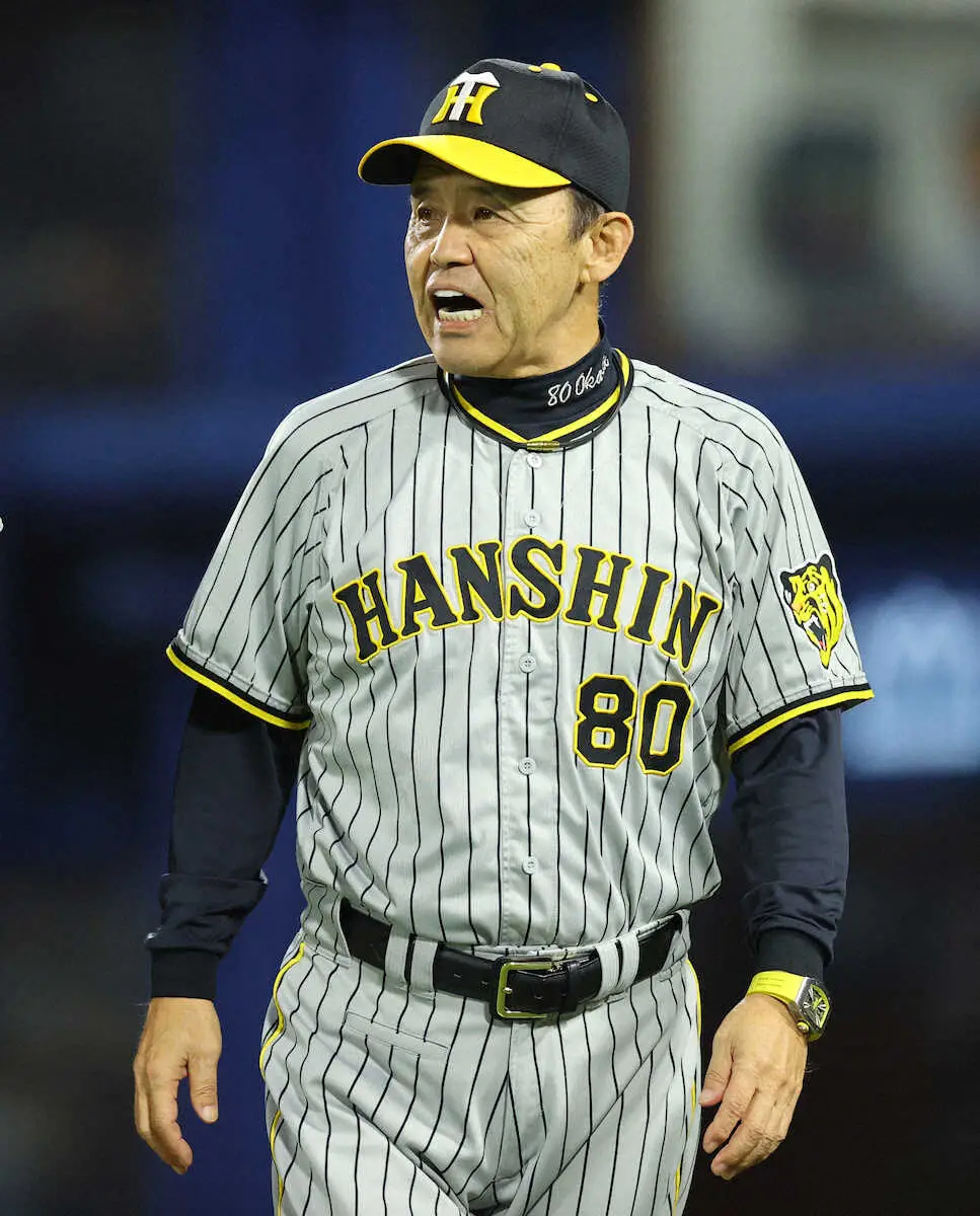 【画像・写真】阪神・岡田監督　49イニング適時打なしも12安打の打線評価「もう普通に打つだけやから」