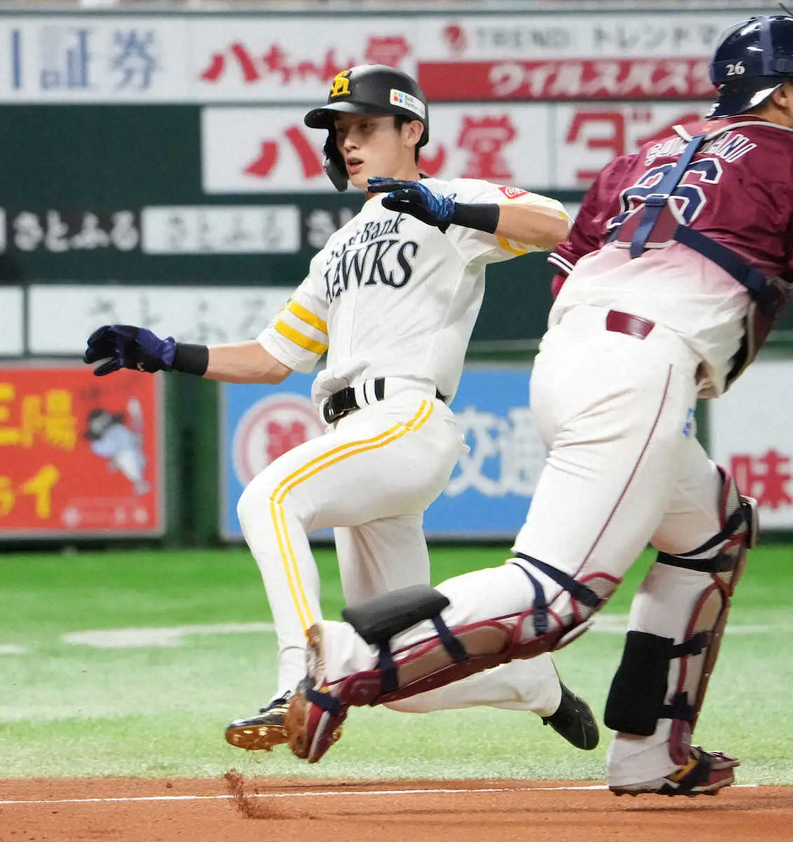 【画像・写真】ソフトバンク周東が復帰したばかりで好守＆俊足生還　SNS「これが1番周東の力なのか」 