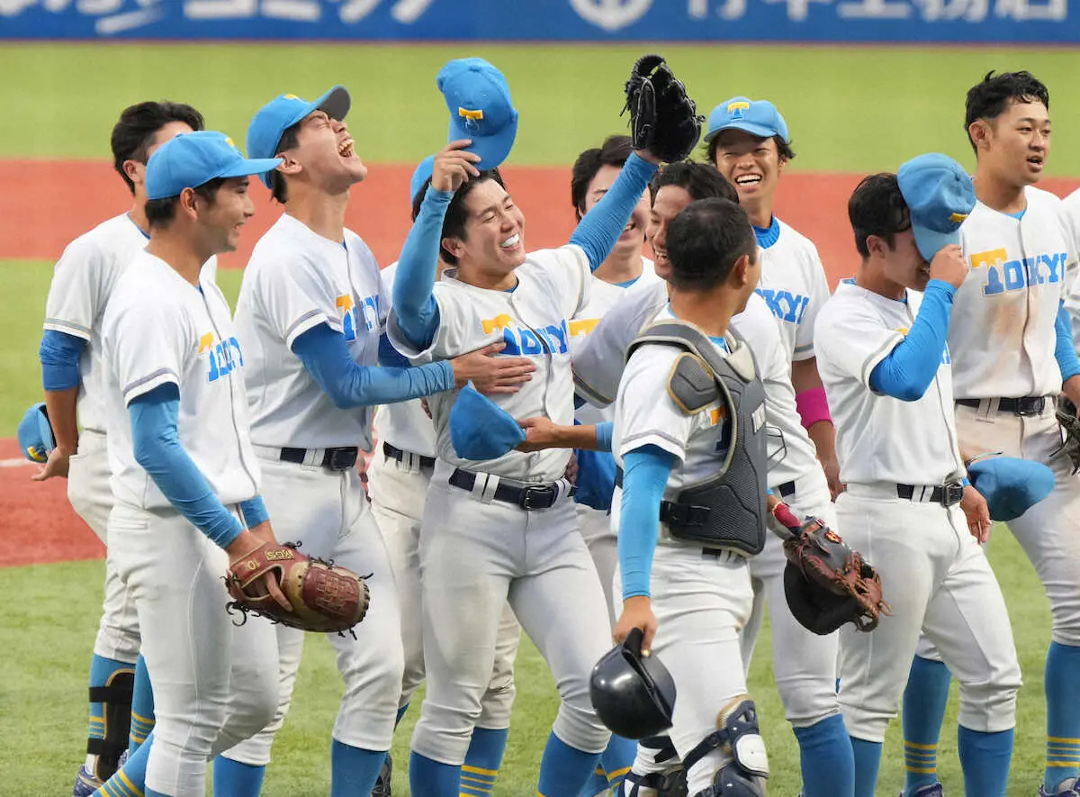 【画像・写真】東大が1年ぶり勝利　松岡由機が東大投手として6年ぶり完投勝利「まだ実感が湧いていない」
