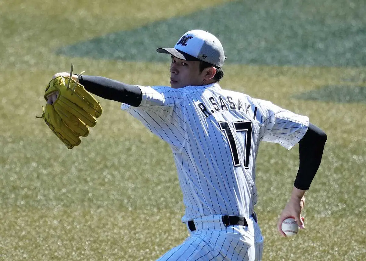 【画像・写真】ロッテ　朗希でCS開幕！体調不良から全快ブルペン21球　21年再現だ