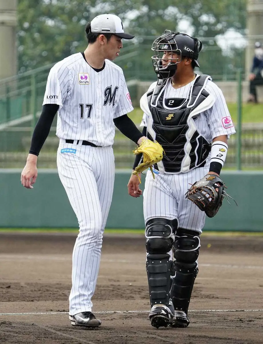 【画像・写真】ロッテ・佐々木朗＆松川の完全試合バッテリー復活へ　14日のパCSファーストS第1戦　吉井監督が公表