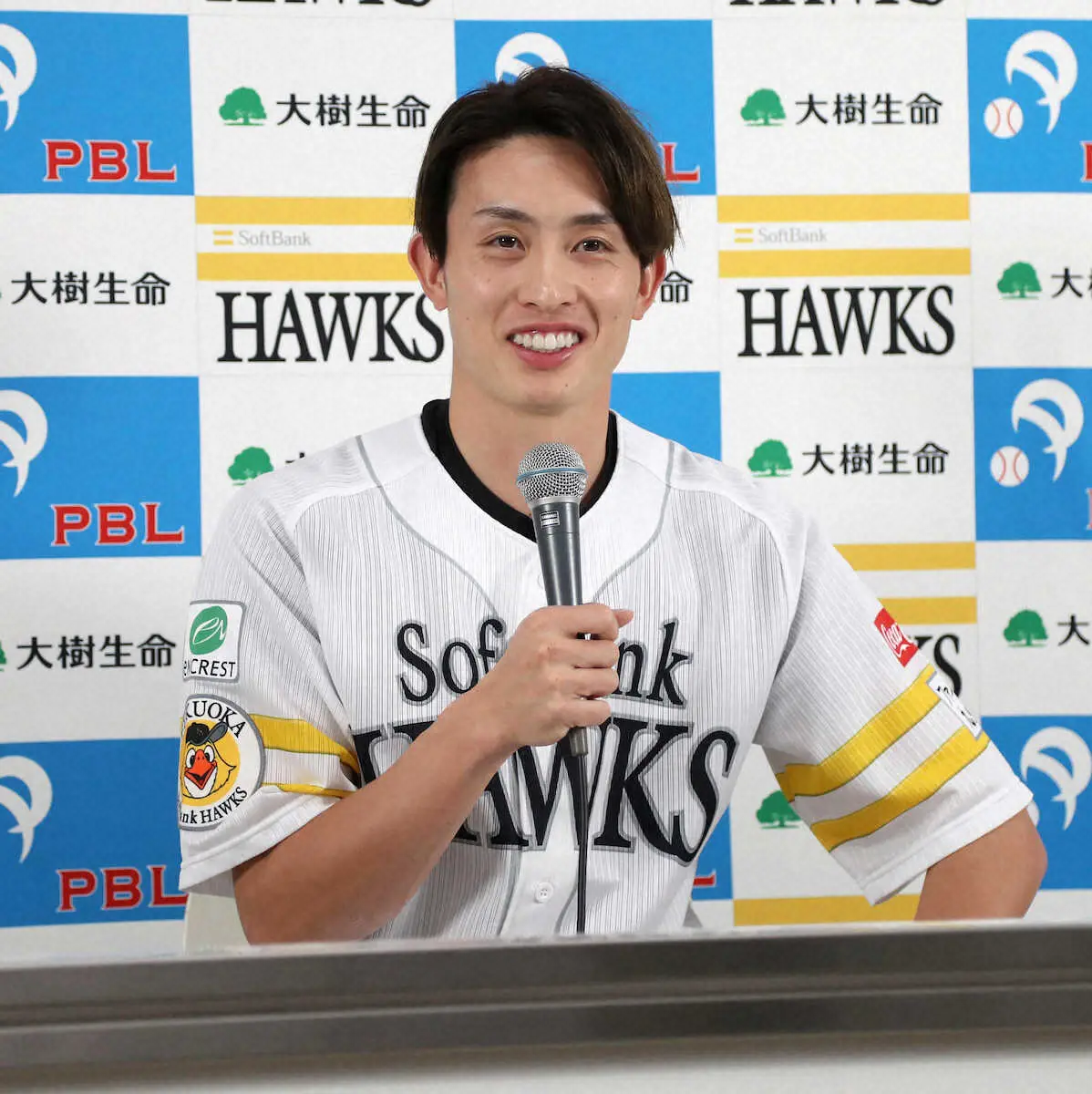 【画像・写真】育成ドラフト出身野手初　ソフトB周東が9、10月の大樹生命月間MVP獲得
