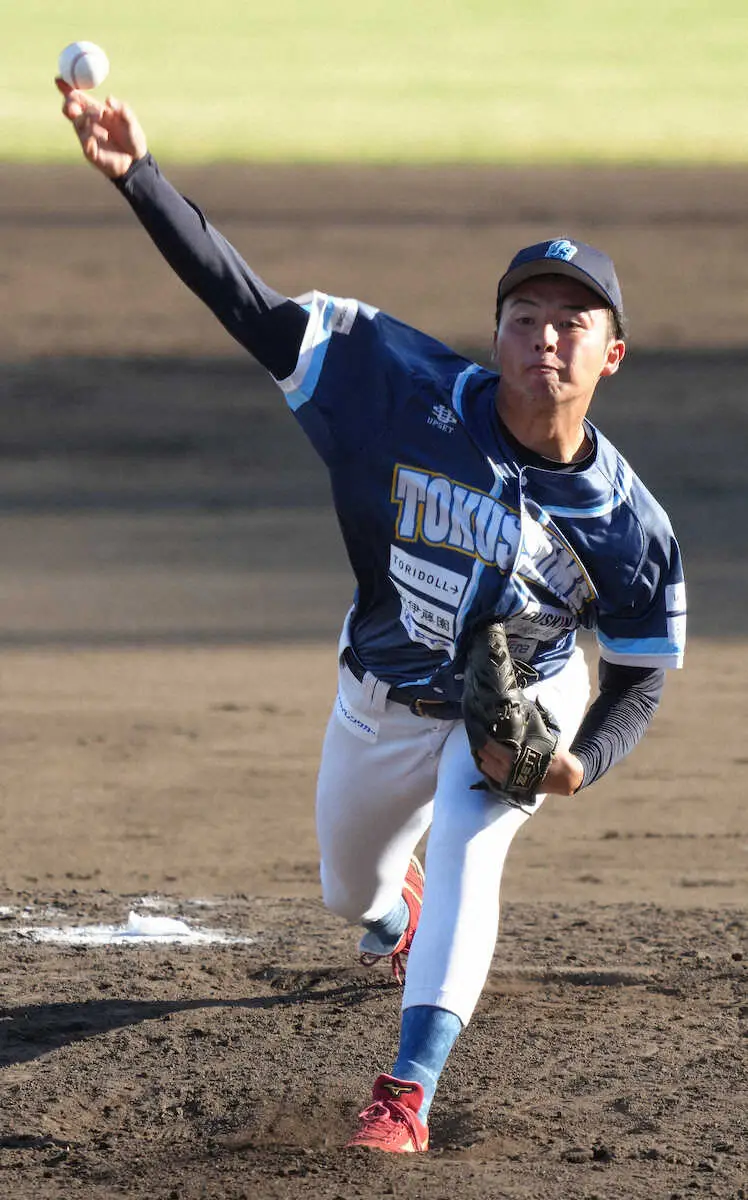 【画像・写真】阪神からビックリ2位指名・椎葉　四国IL・徳島から羽ばたく「第2の藤川（球児）投手になりたい」