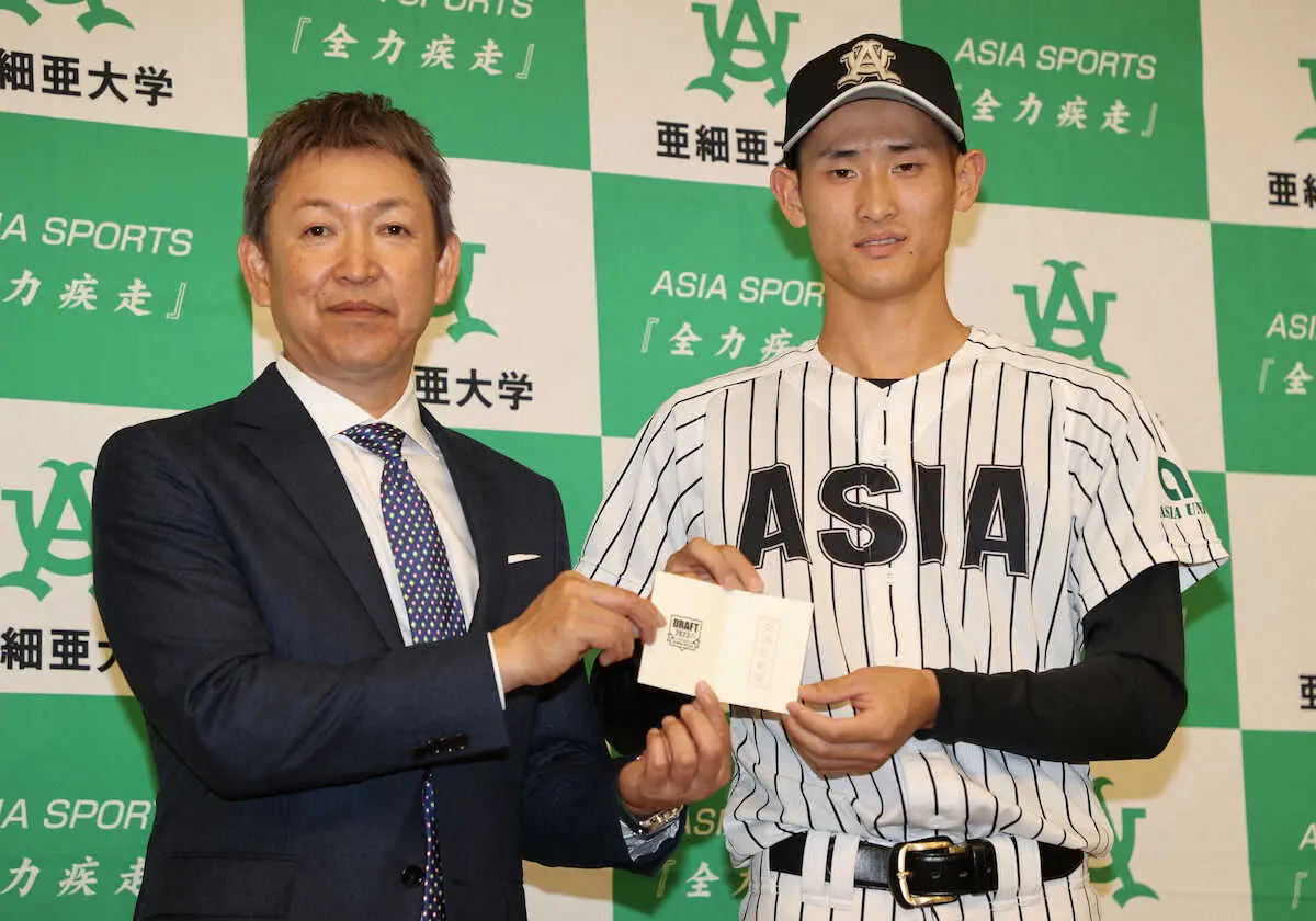 【画像・写真】中日1位・草加「阪神の西純矢を高校からずっとライバル視してきた」　創志学園の同期に「負けていない」