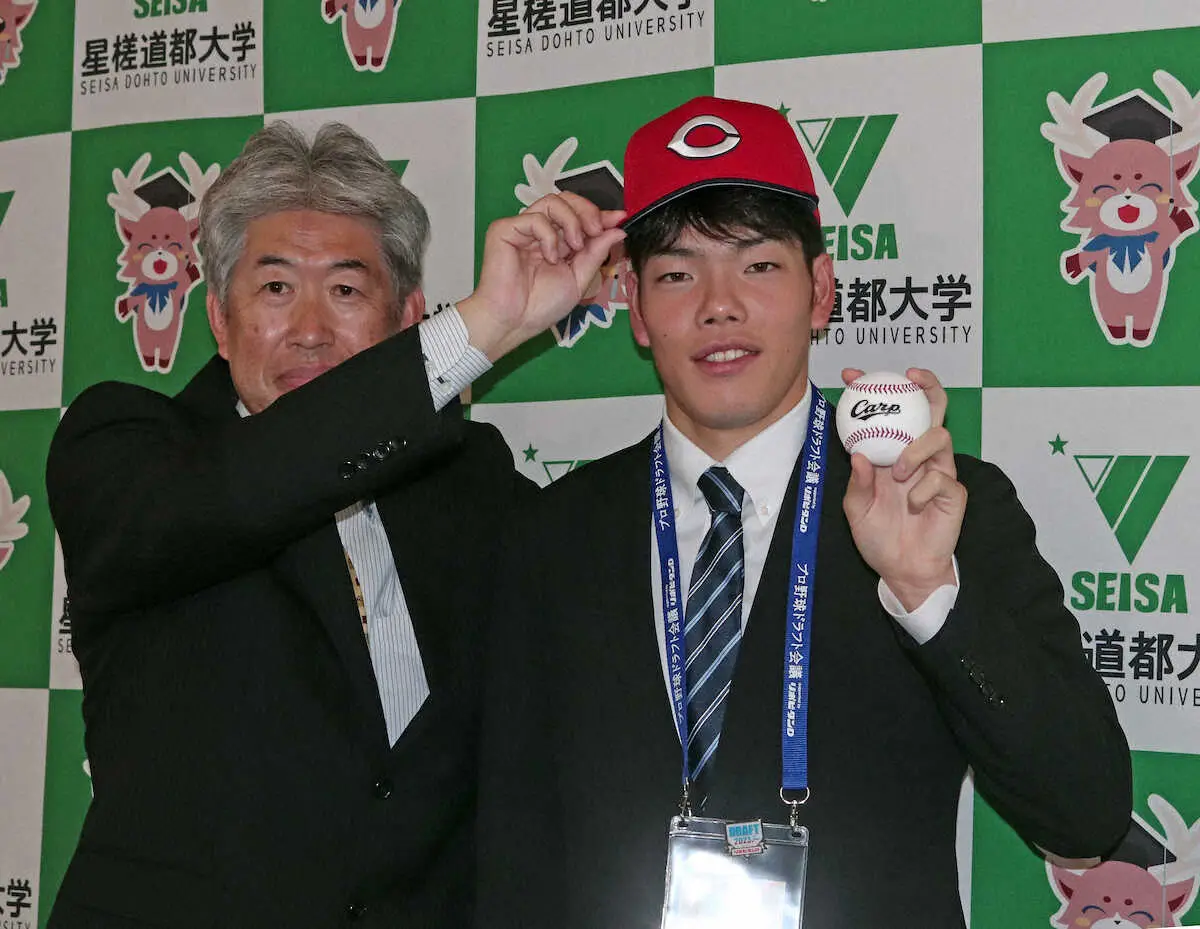 【画像・写真】広島のドラ3・滝田「一度話してみたい」大野豊氏から学ぶ