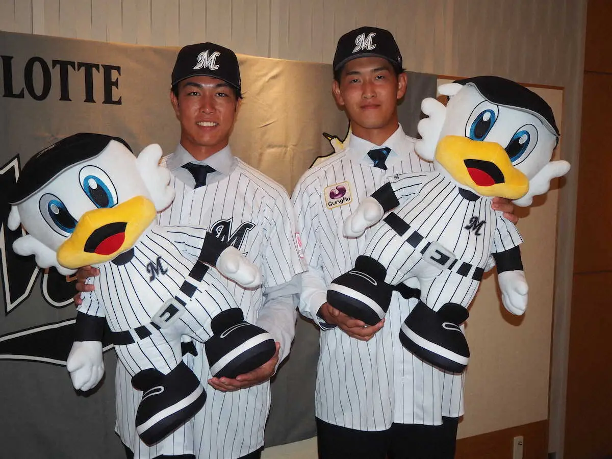【画像・写真】ロッテのドラ2位・大谷＆育成3位・高野と入団合意