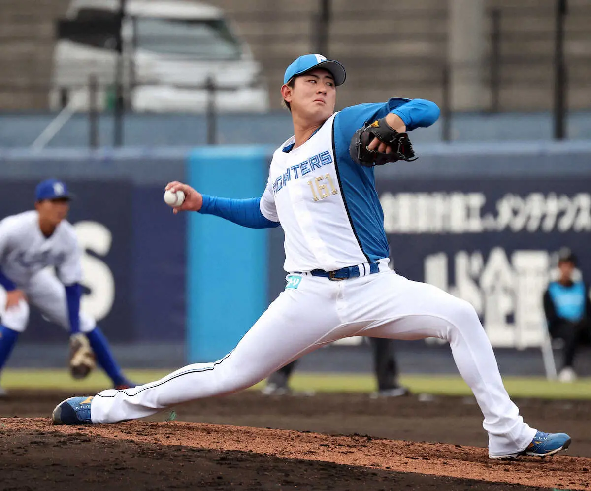 【画像・写真】【トライアウト】日本ハム・姫野優也　3者連続四球も最速151キロで持ち味の球威アピール