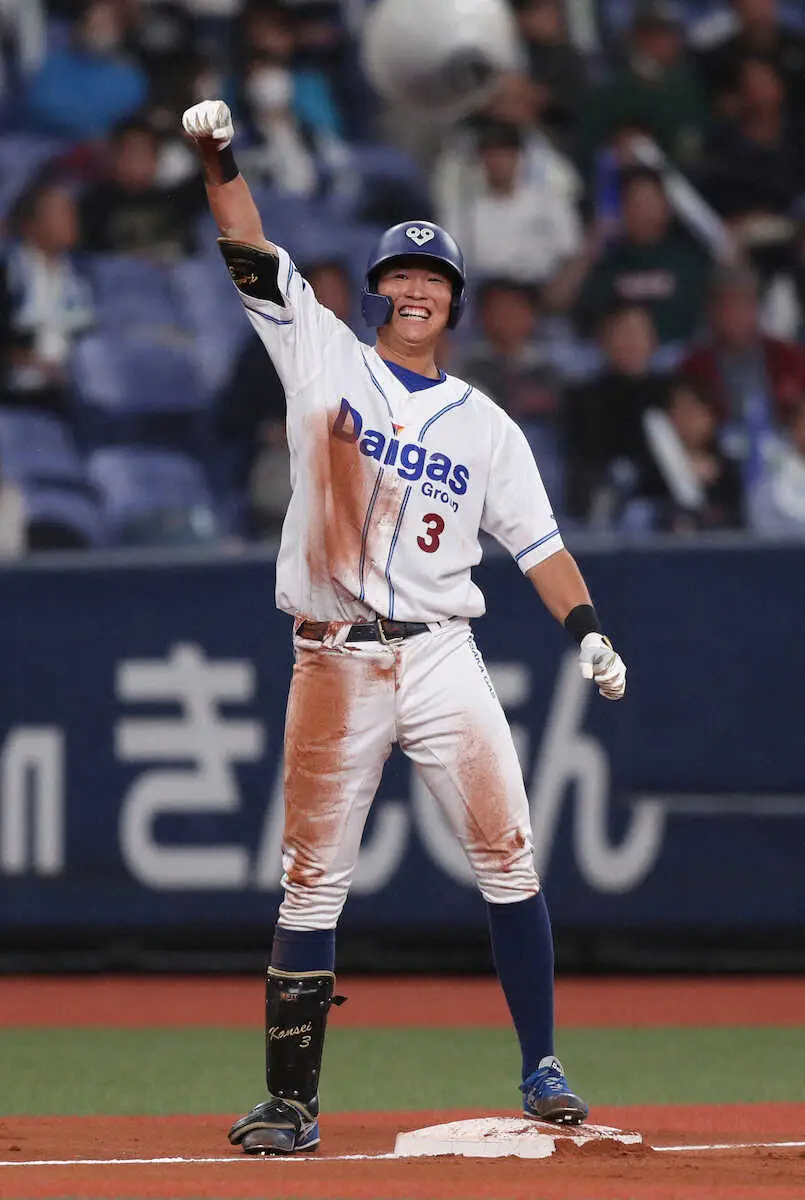 【画像・写真】大阪ガス「恐怖の8番」高波が8強けん引　値千金同点弾に「力強く振ることだけを意識した」