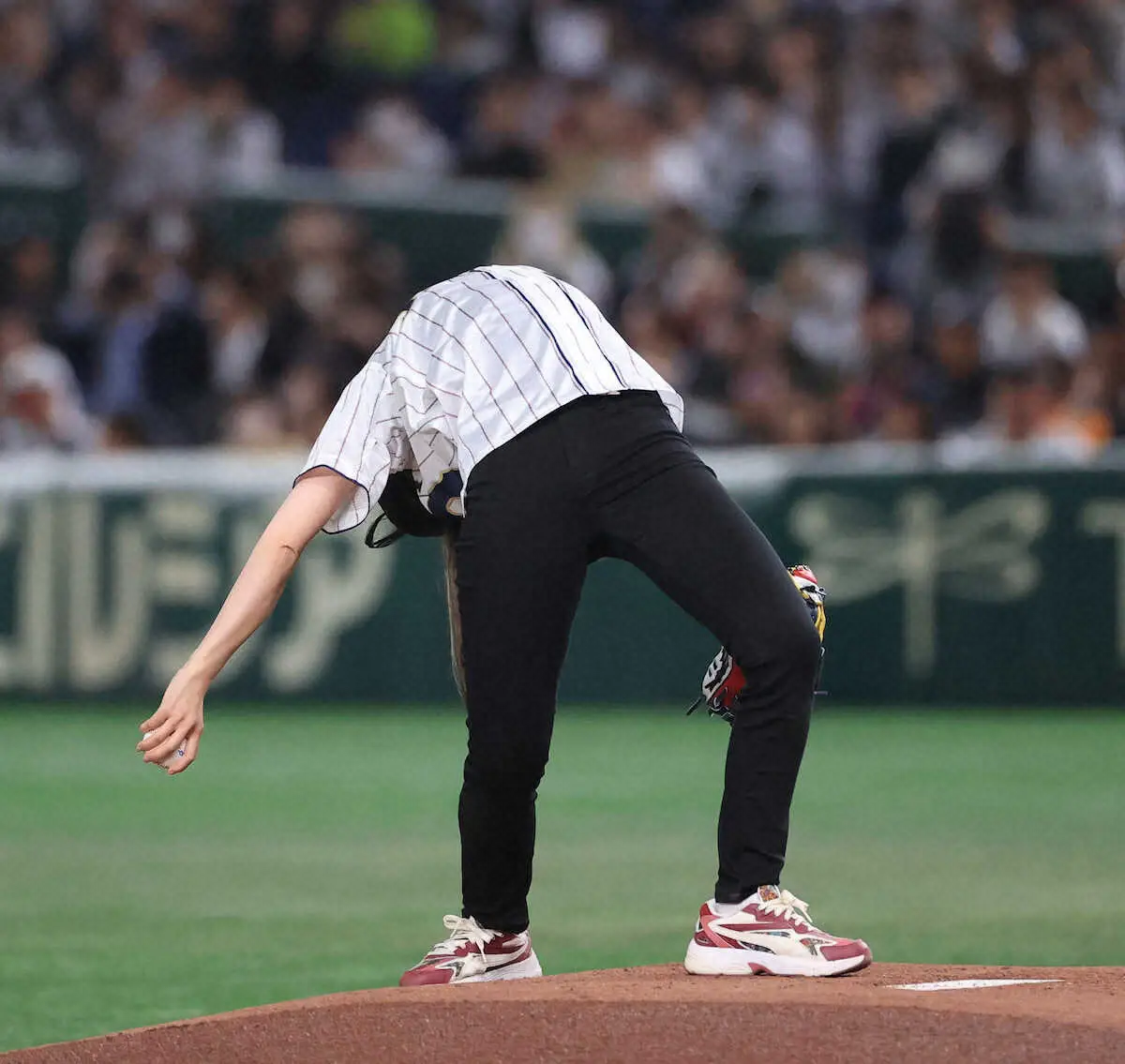 【画像・写真】侍J始球式　荒川静香さんが「イナバウアー」披露で「光栄です」　やっぱ美しい！東京Dどよめきと大歓声