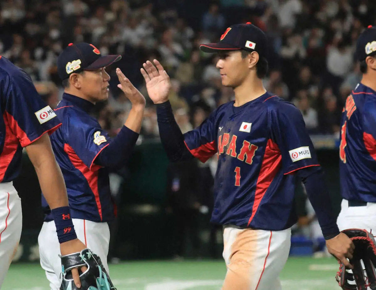 【画像・写真】侍J　1番で5出塁の藤原「負けてられないなってすごく刺激に」同学年の森下、万波、小園の活躍に発奮
