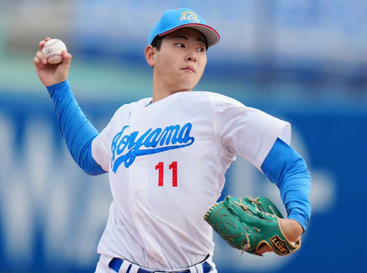 【画像・写真】阪神のドラ1　青学大・下村「上々虎デビュー」7回途中2失点　託された初戦先発、最速147キロ