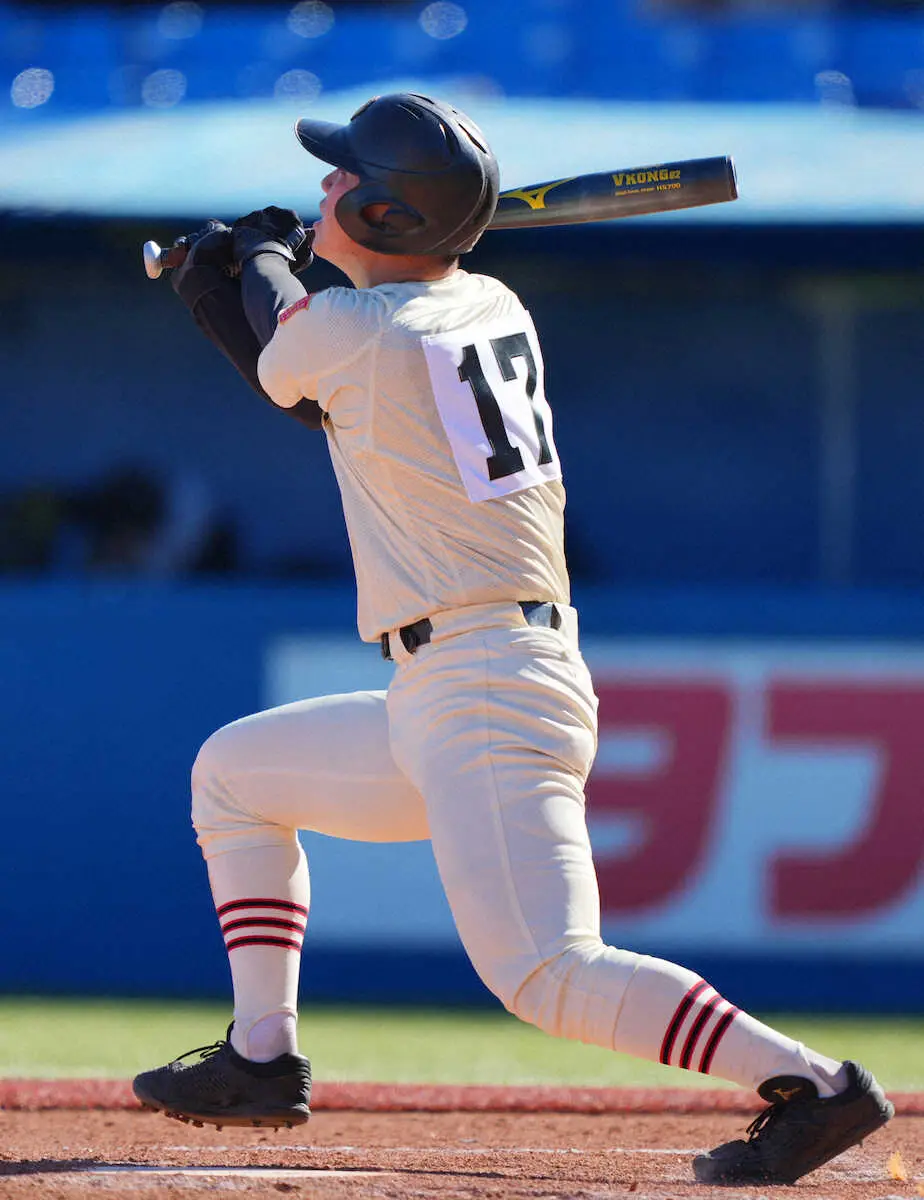 【画像・写真】作新学院・菅谷　高校初本塁打が千金V弾「最高の景色」