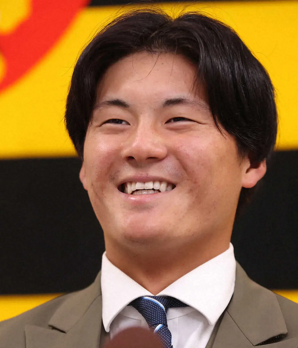 【画像・写真】虎のロマン砲・前川が350万円増の850万円で更改、「香水を買いに行きたい」と笑顔