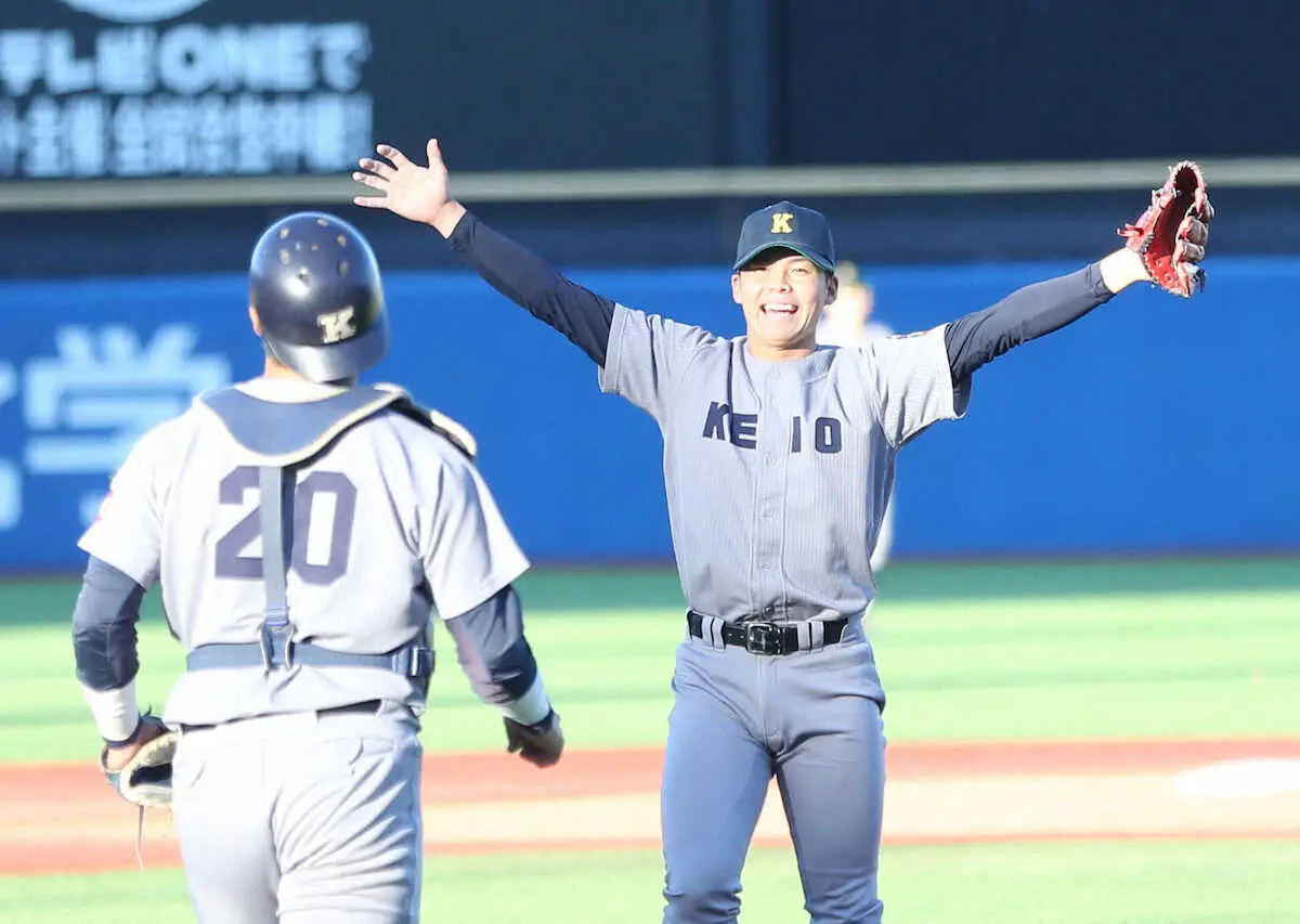 【画像・写真】高校に続き大学も!!慶応イヤーだ、兄弟日本一　「不思議な投手」2年生・外丸が完封