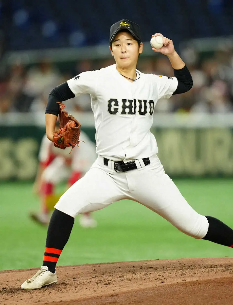 【画像・写真】高校野球女子選抜　2番手松崎は2回1安打無失点の好投　二ゴロに抑えられた松坂氏「うまく打ち取られた」