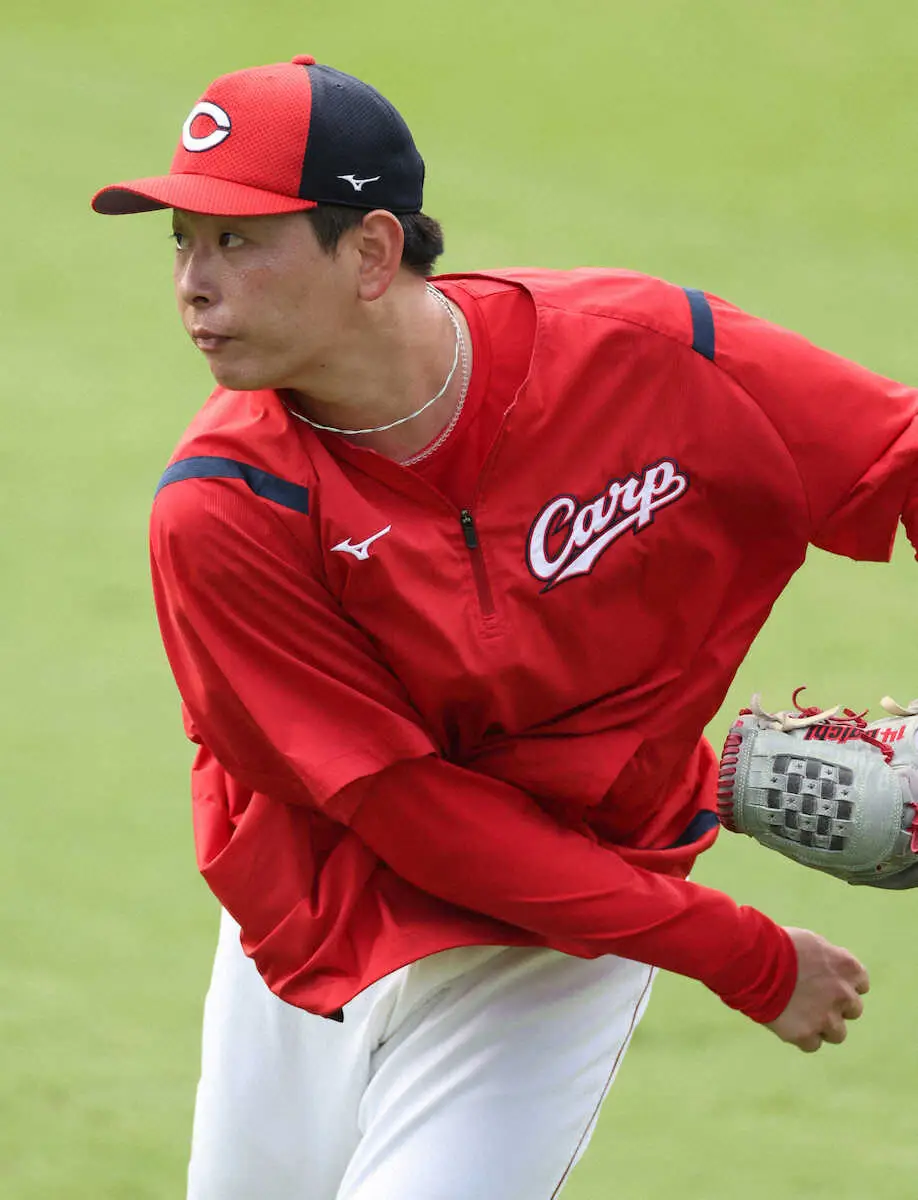 【画像・写真】広島・大瀬良「ボールを握って肩を回せる状況をつくれたら」　年内にもスローイングを再開