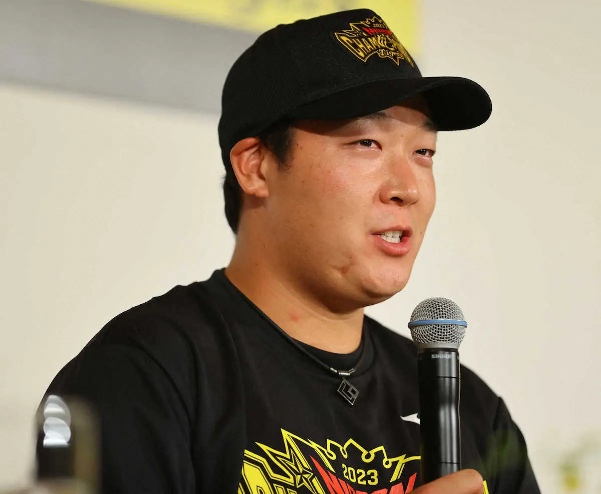 【画像・写真】阪神・大山　出身地の茨城県下妻市の観光大使就任「大変光栄。下妻市の皆様に明るい話題をお届けしたい」