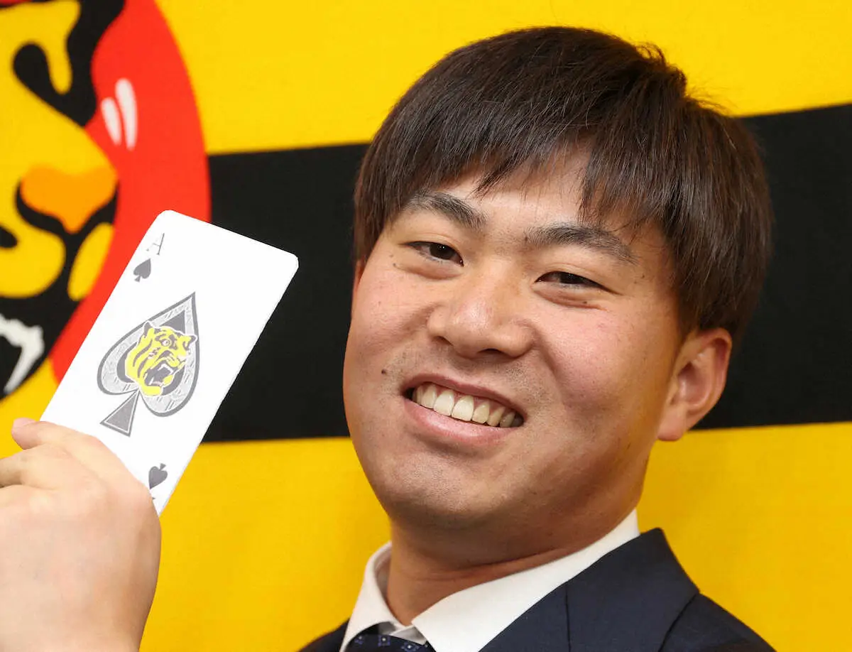 【画像・写真】スペードのエース阪神・桐敷が3倍増の3300万円で更改、「時計とか自分にご褒美を考えたい」