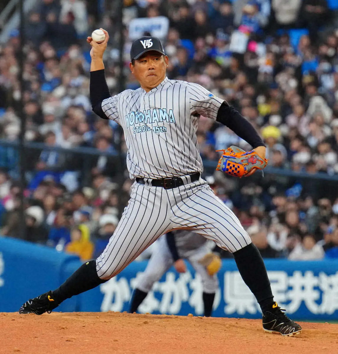 【画像・写真】松坂大輔氏とDeNAドラ1・度会の「夢対決」が実現！　118キロに左飛　松坂氏は打者1人で降板