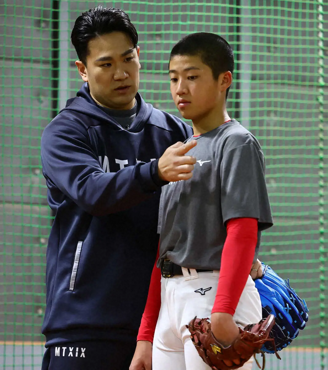 【画像・写真】楽天・田中将　中学3年生を密着指導「あの時のあの子が、となればうれしい」