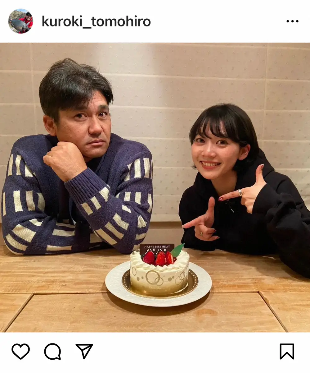 【画像・写真】ロッテ・黒木知宏コーチ　50歳誕生日に長女・MEIとのツーショット公開にファンほっこり