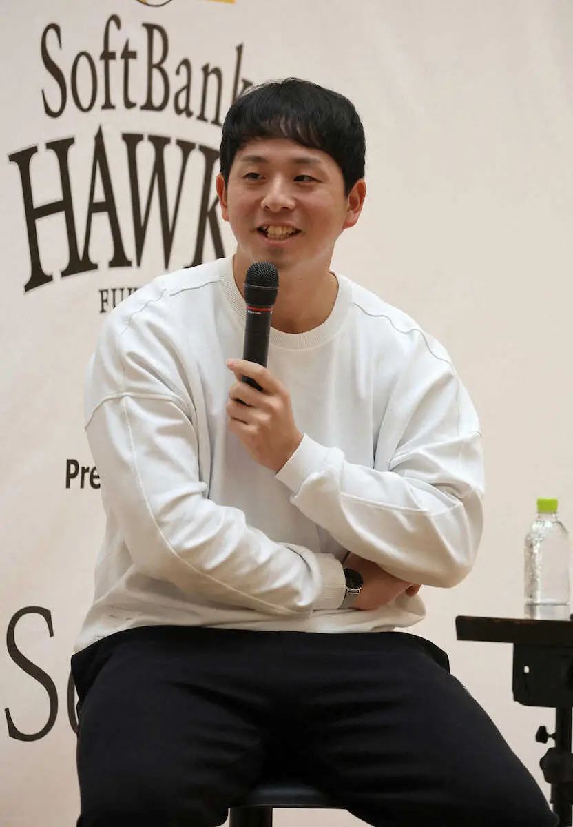 【画像・写真】ソフトB・大関　仙台大後輩のオリ・宇田川刺激に侍入り熱望　26年WBCへ「日本で圧倒的な投手に」