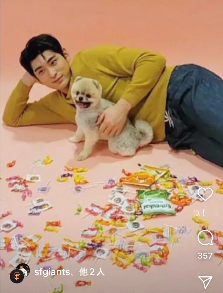 【画像・写真】ジャイアンツ入団の李政厚が愛犬「カオ」を公開　2ショット写真が大反響「野球選手は動物が大好き」