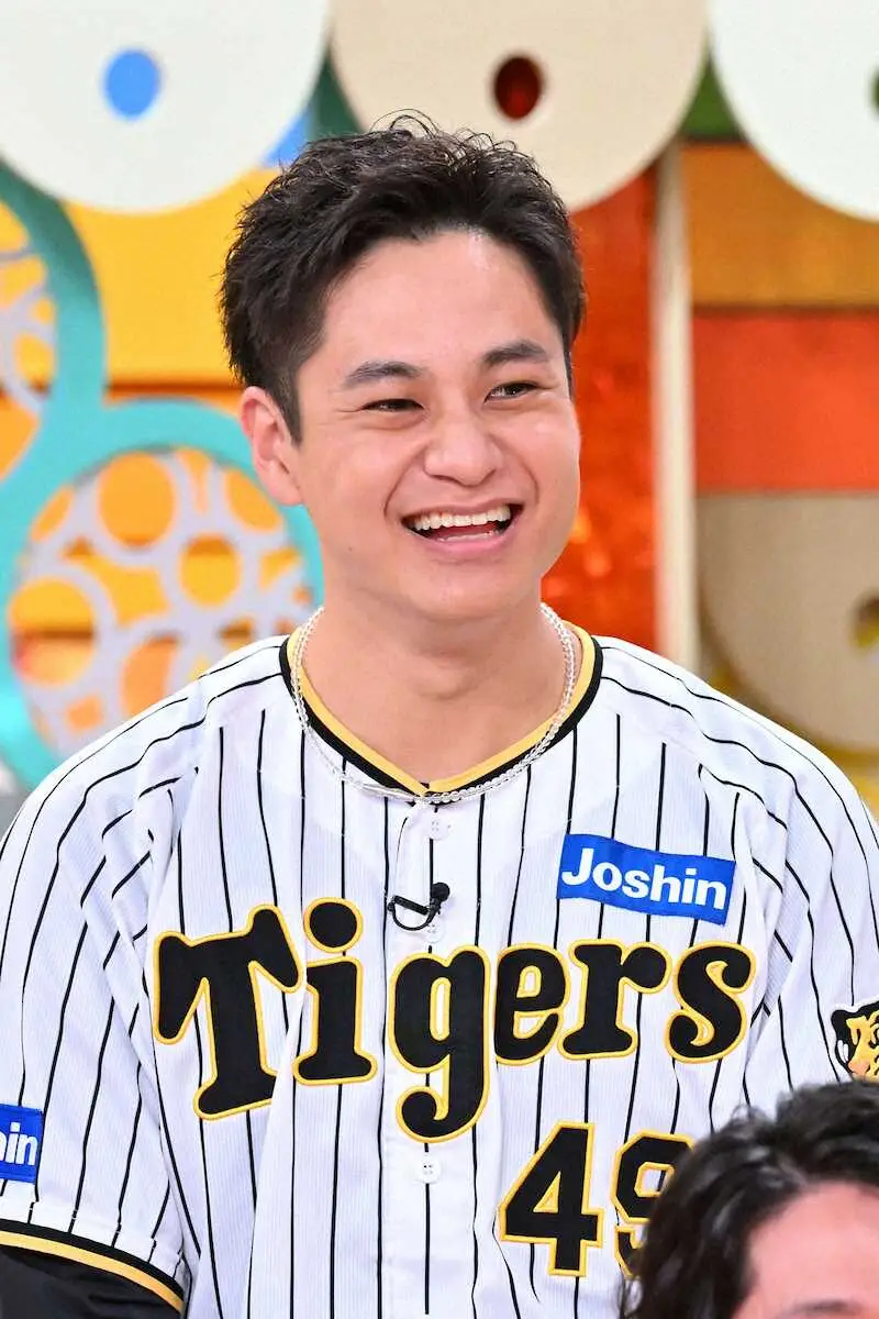 【画像・写真】阪神・大竹「学生時代のあだ名が“しのぶ”」明石家さんまから大竹しのぶの物まね要求で初披露