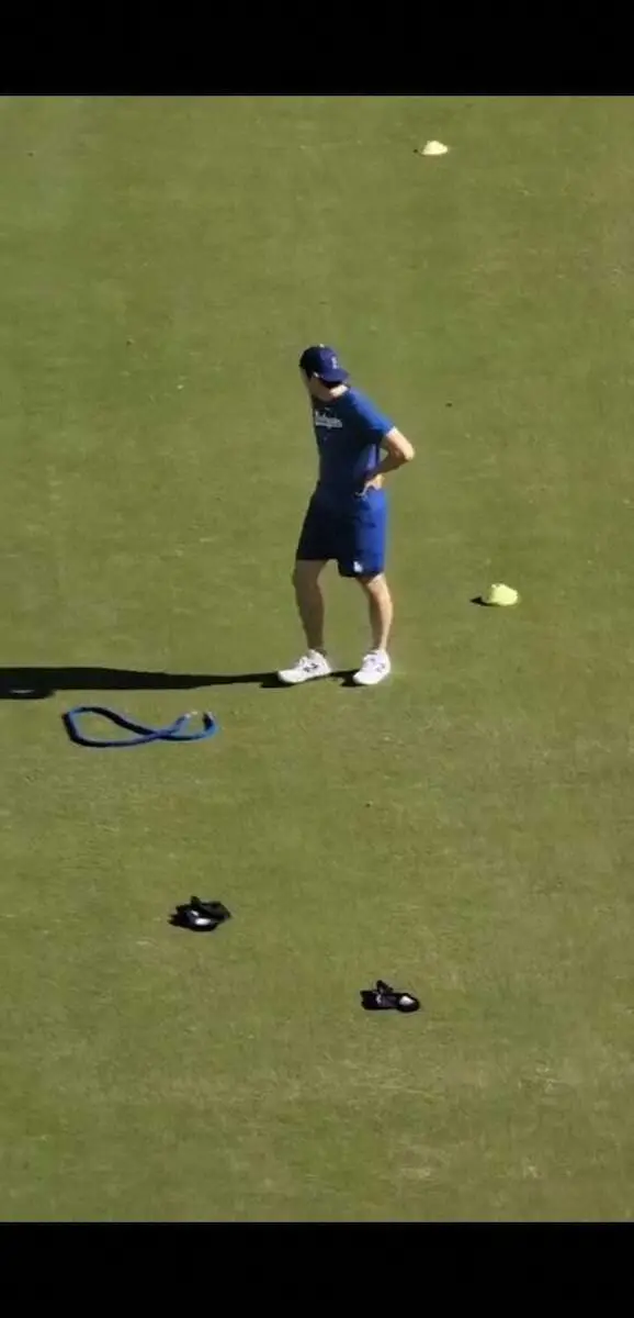 【画像・写真】ドジャース・大谷　24年シーズン開始！ドジャーブルーの半袖短パンでトレーニング姿