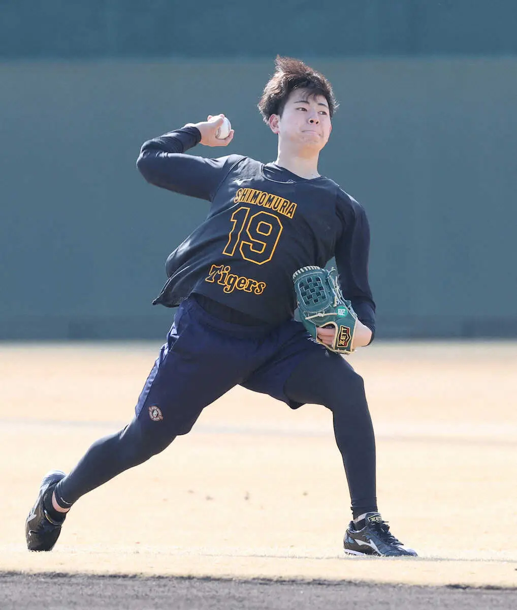 【画像・写真】阪神ドラ1下村　藤浪と初対面「迫力が凄かった」　「19」の先輩と同じ甲子園初登板勝利狙う