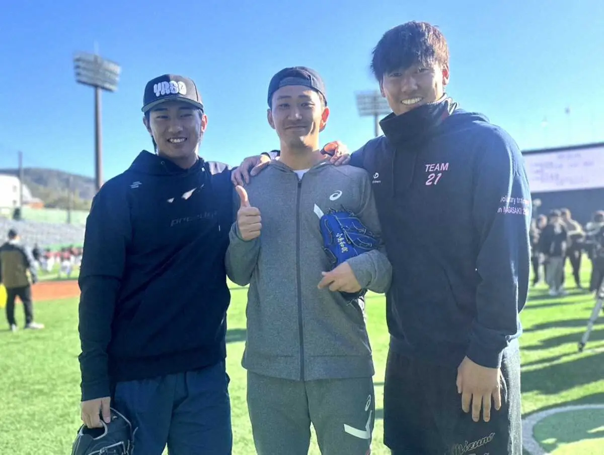 【画像・写真】ロッテ高野脩、同郷のソフトバンク和田と自主トレ「充実した時間を過ごせてます」