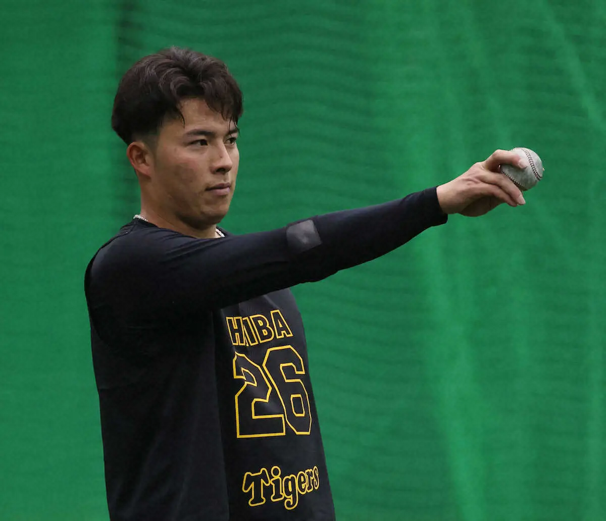 【画像・写真】阪神ドラ2・椎葉　初の甲子園ブルペンで捕手座らせ20球　青写真描く「ずっと1年間投げられたら」