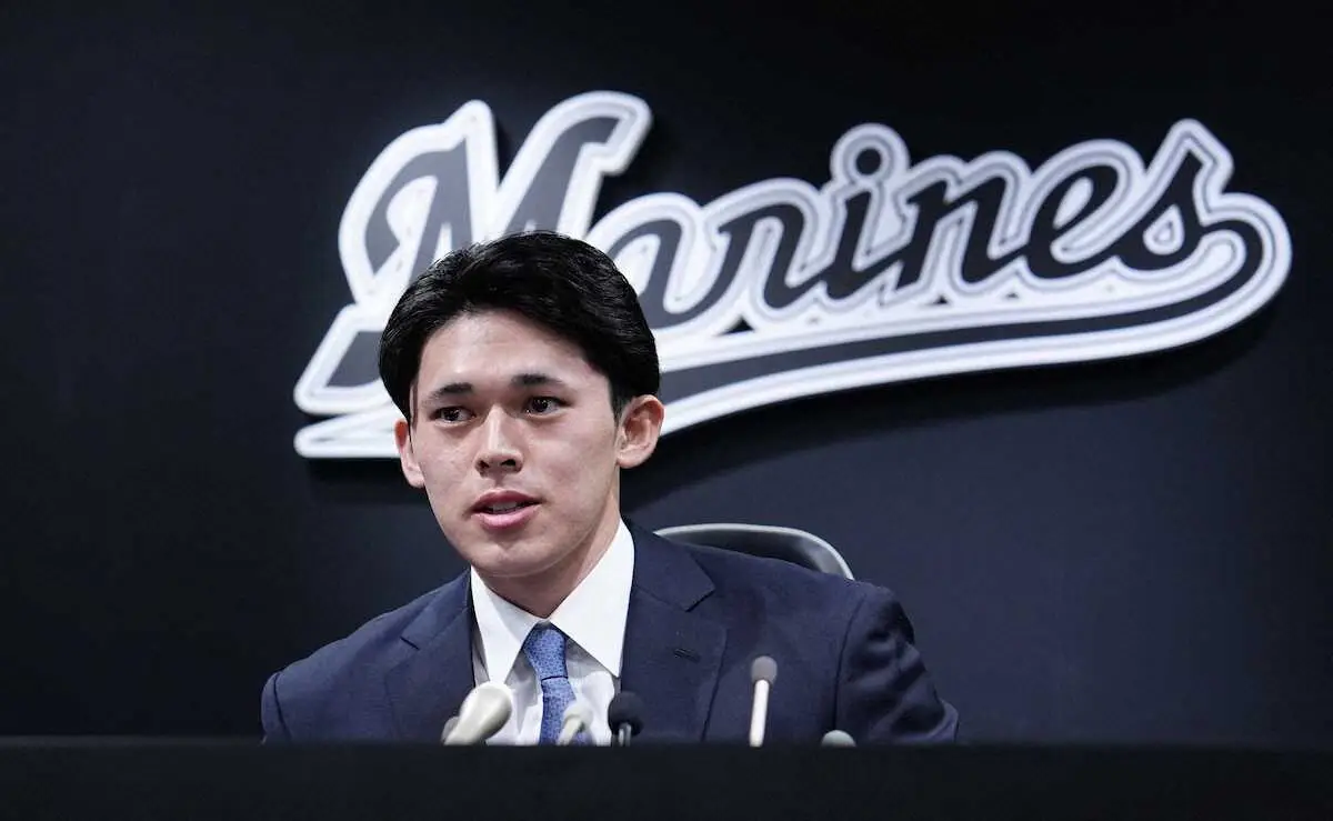 【画像・写真】ロッテ・佐々木朗希が会見　12球団“大トリ”で契約更改「将来的にメジャーリーグでプレーしたい」