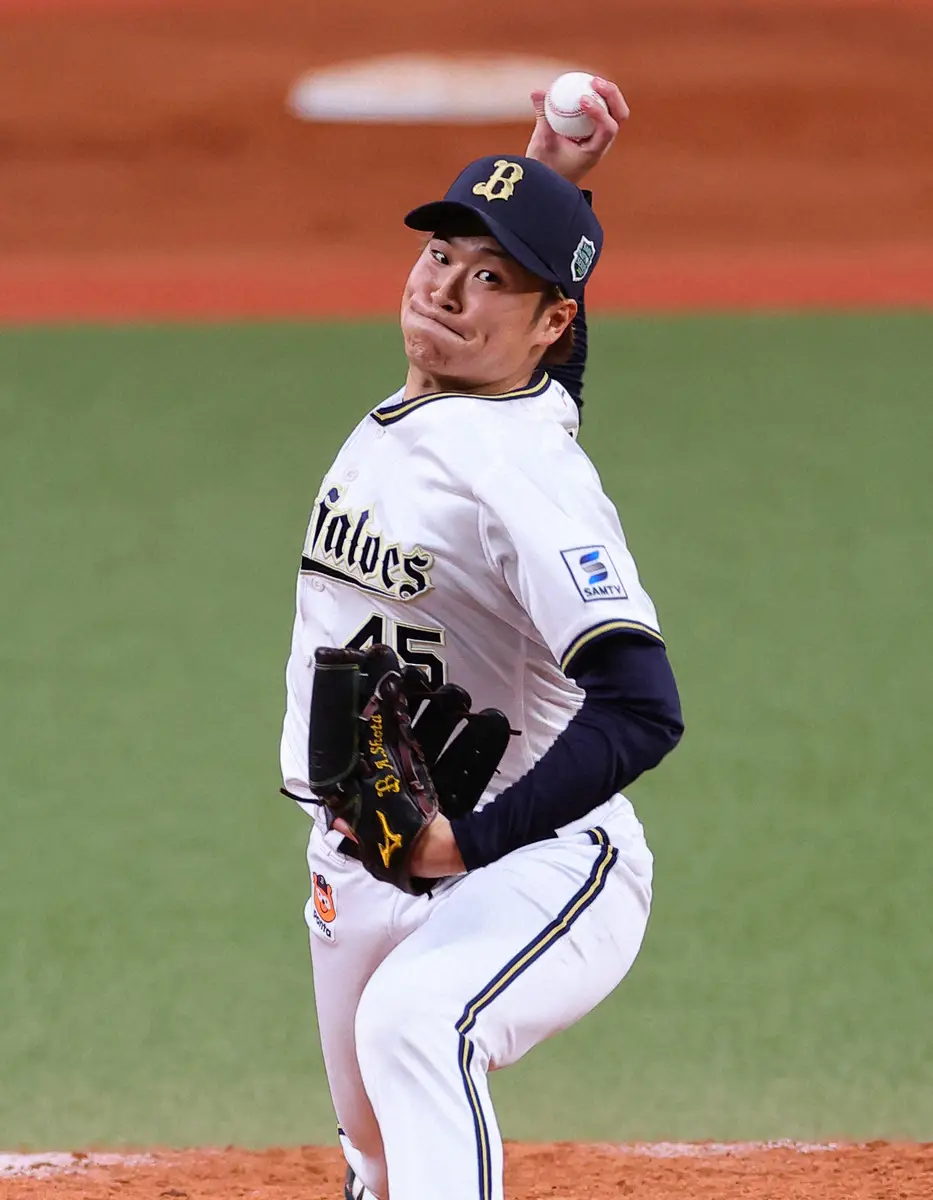 【画像・写真】オリックス・阿部　キャンプ2度目のブルペン終了後に森と話し合い　シーズンへ「どう打ち取っていくか」