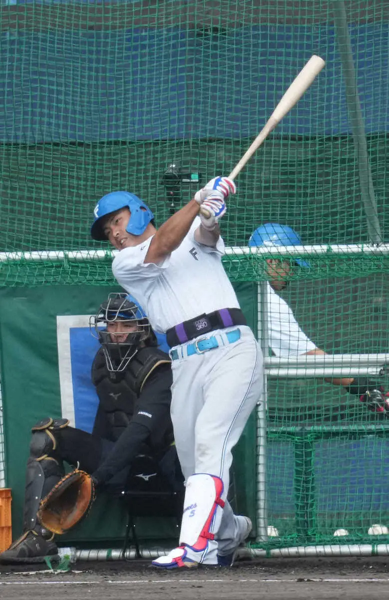【画像・写真】日本ハム野村が“24年第1号”のソロアーチ　紅白戦で北浦から左中間へ