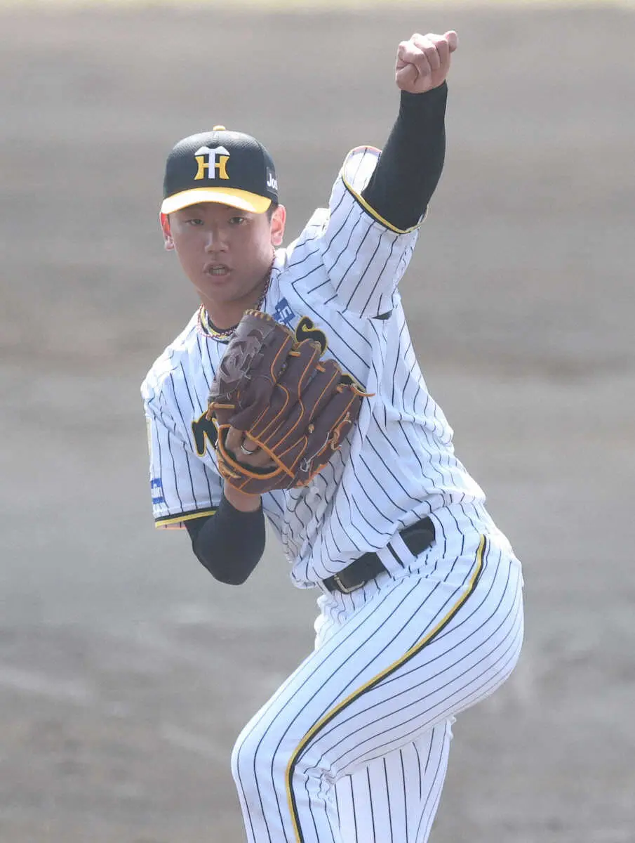 【画像・写真】阪神・門別、2回1失点の合格投球　紅白第1戦で先発