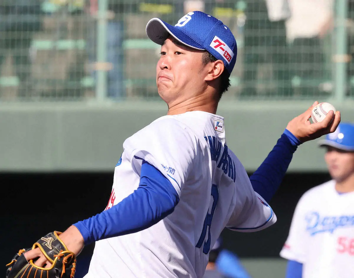 【画像・写真】中日・高橋宏　初フリー打撃登板“由伸フォーム”大乱調も立浪監督は見守る「自分で考えてやっている」