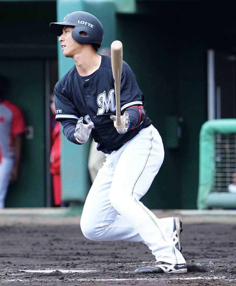【画像・写真】ロッテ茶谷、正遊撃手獲りへ弾みつくマルチ安打