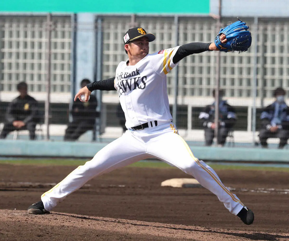 【画像・写真】ソフトB紅白戦　モイネロと先発枠争うスチュワート「いい時と悪い時の差が減った」　板東は2回1失点