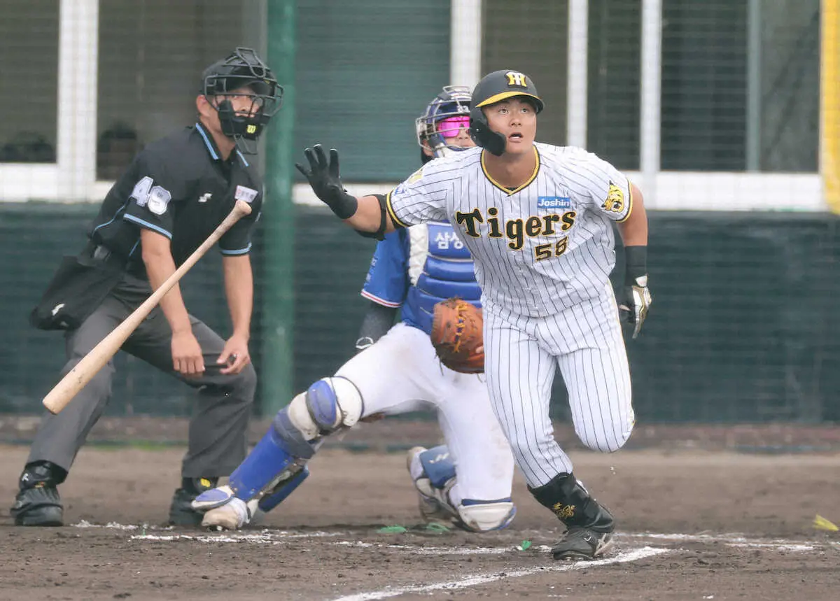 【画像・写真】阪神・前川　豪快な今春実戦1号で「開幕左翼」へ大前進　岡田監督も評価「ノイジーはうかうかできへん」