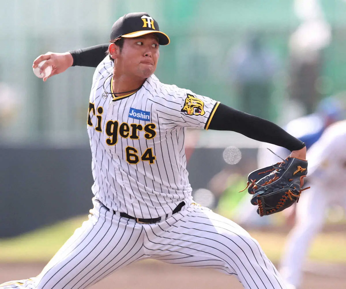 【画像・写真】阪神・岡留　“青柳直伝フォーク”で左打者封じ3人斬り！岡田監督「自信満々で投げている」