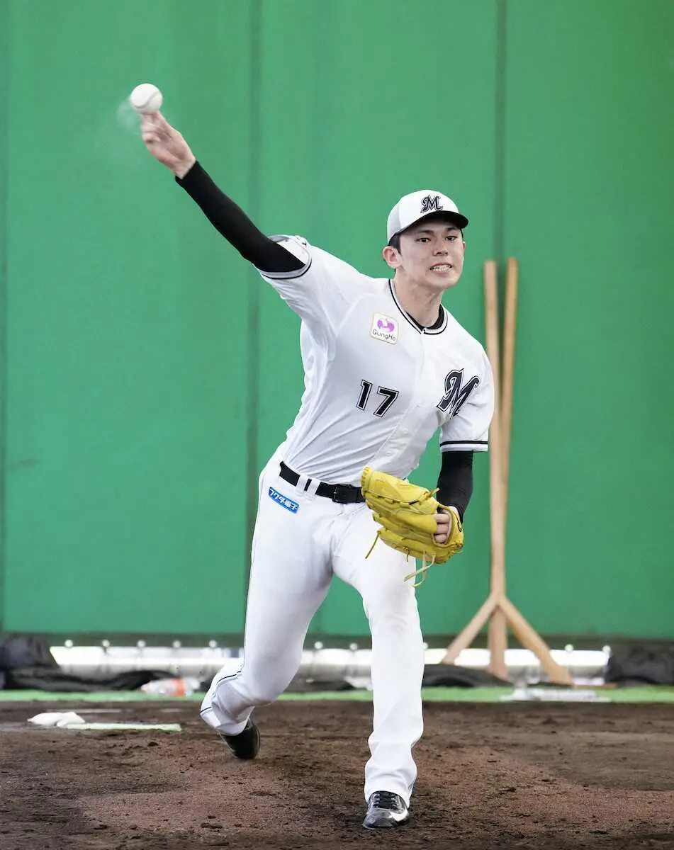 【画像・写真】ロッテ・朗希が本隊に合流　25日の韓国ロッテ戦で今季実戦初登板