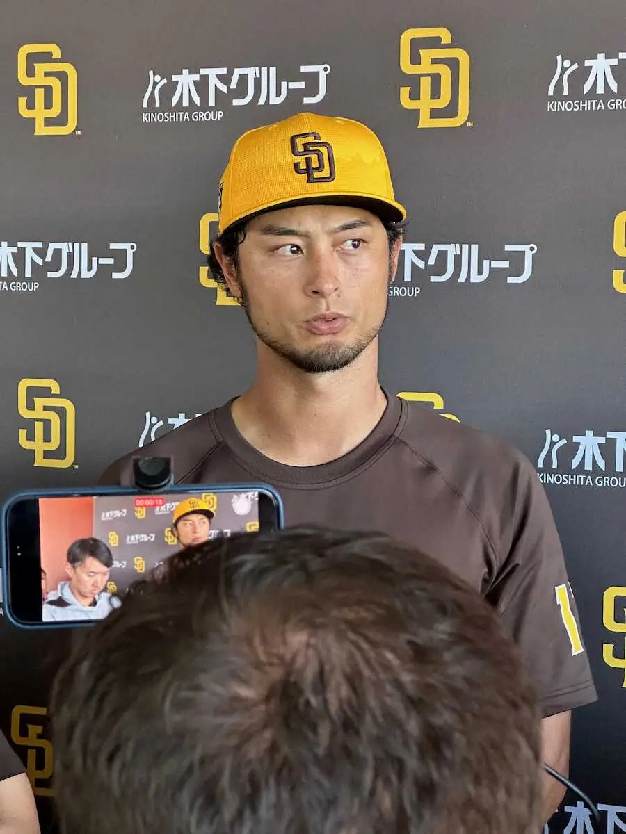 【画像・写真】パドレス・ダルビッシュ「順調」20球＆松井は2K31球　ともに2度目のライブBP登板