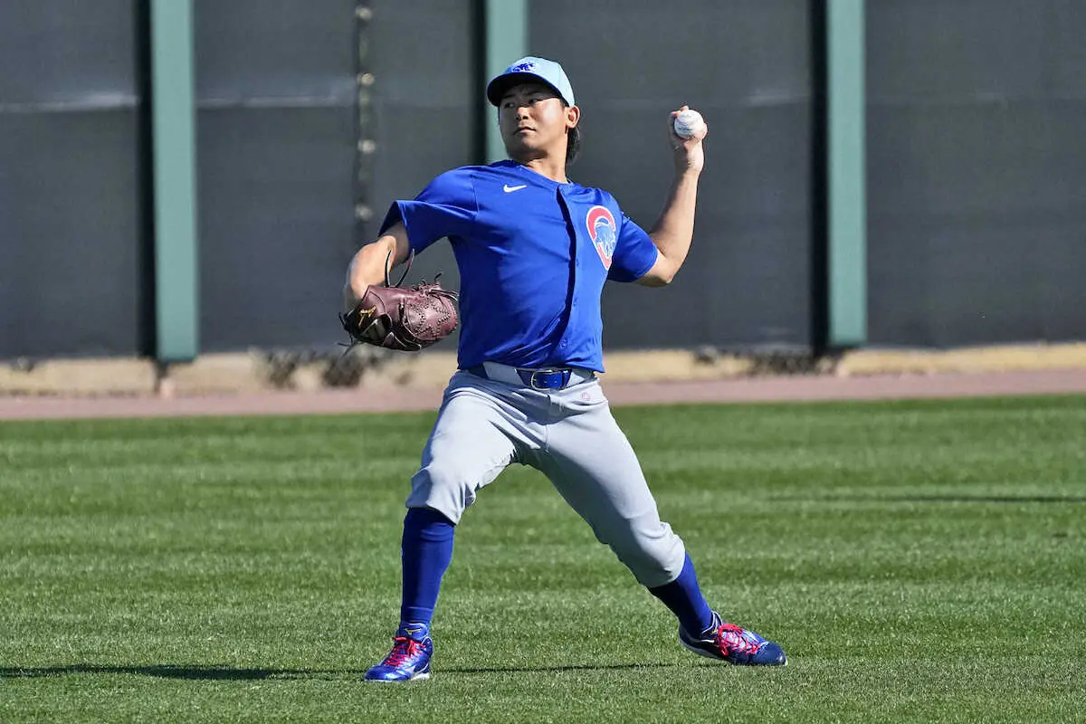 【画像・写真】カブス・今永　初ライブBPで誠也から空振り三振「真っ直ぐだけ」の約束“反故”「デカくて…怖かった」