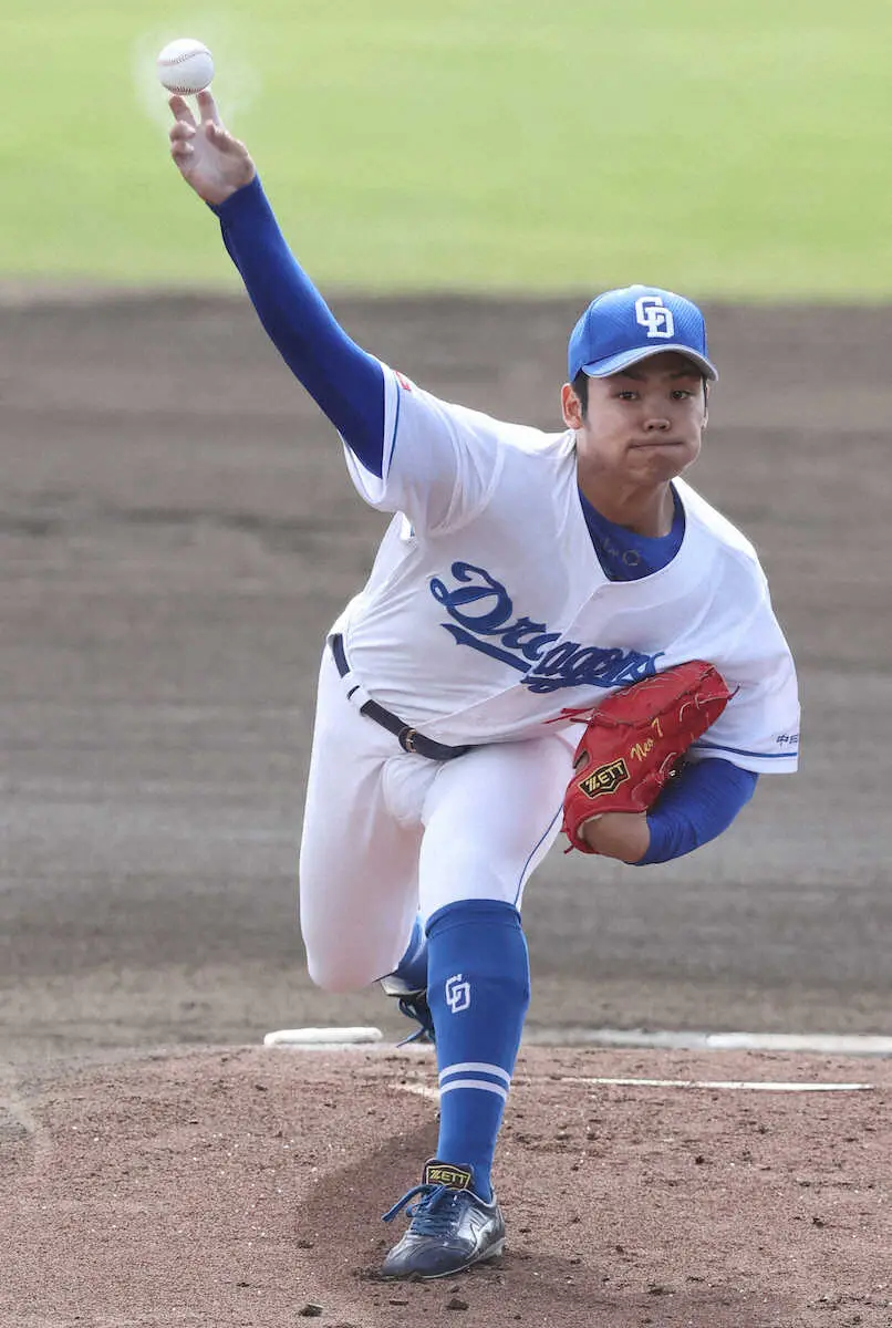 【画像・写真】中日・根尾　楽天戦で先発、初回1失点　大阪桐蔭の先輩・浅村に適時打浴びる　マー君と先発対決