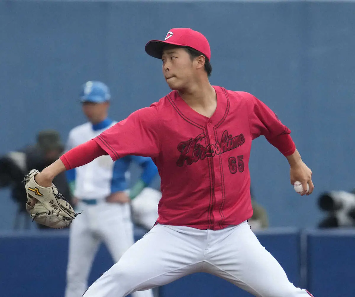 【画像・写真】広島・玉村　3回無失点の好投で開幕ローテ入りアピール