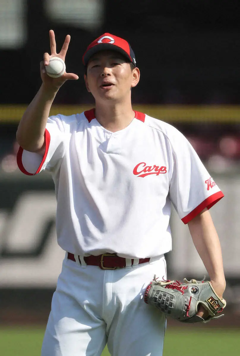 【画像・写真】広島・大瀬良が初のシート打撃登板　右肘手術からの順調な回復を確認