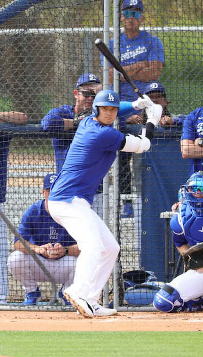 【画像・写真】ドジャース・大谷　オープン戦ここに注目！背筋伸ばした打撃、走り方の進化、「MVPトリオ」打線