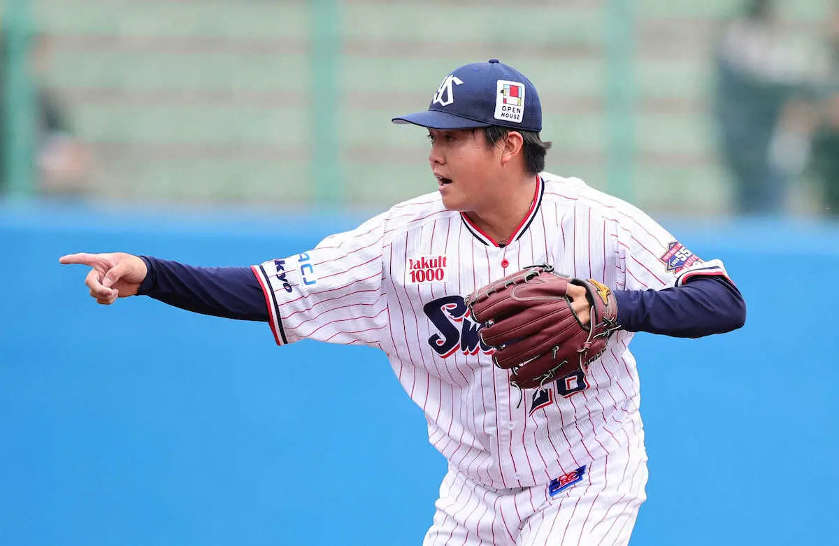 【画像・写真】ヤクルト・ドラ2松本健　2回零封で開幕1軍前進　先発か中継ぎか高津監督は「いろんな姿を見てみたい」